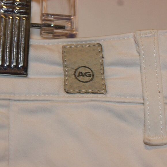 Ag Adriano Goldschmied White High Rise Chino Shorts Men's Size 36R - Picture 7 of 12